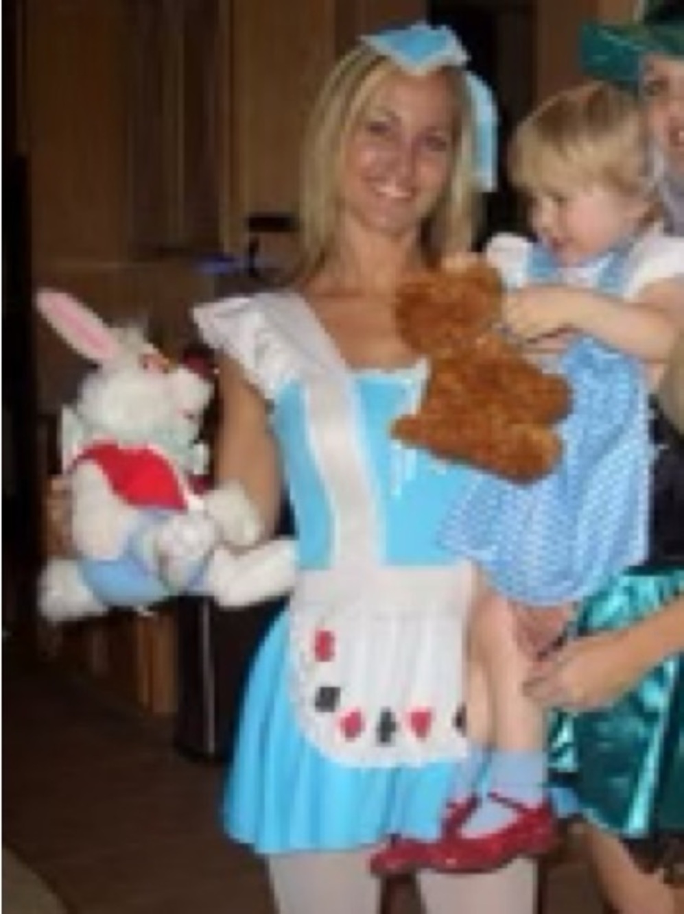 Alice in Wonderland Women’s Costume Complete with White Rabbit and Bow